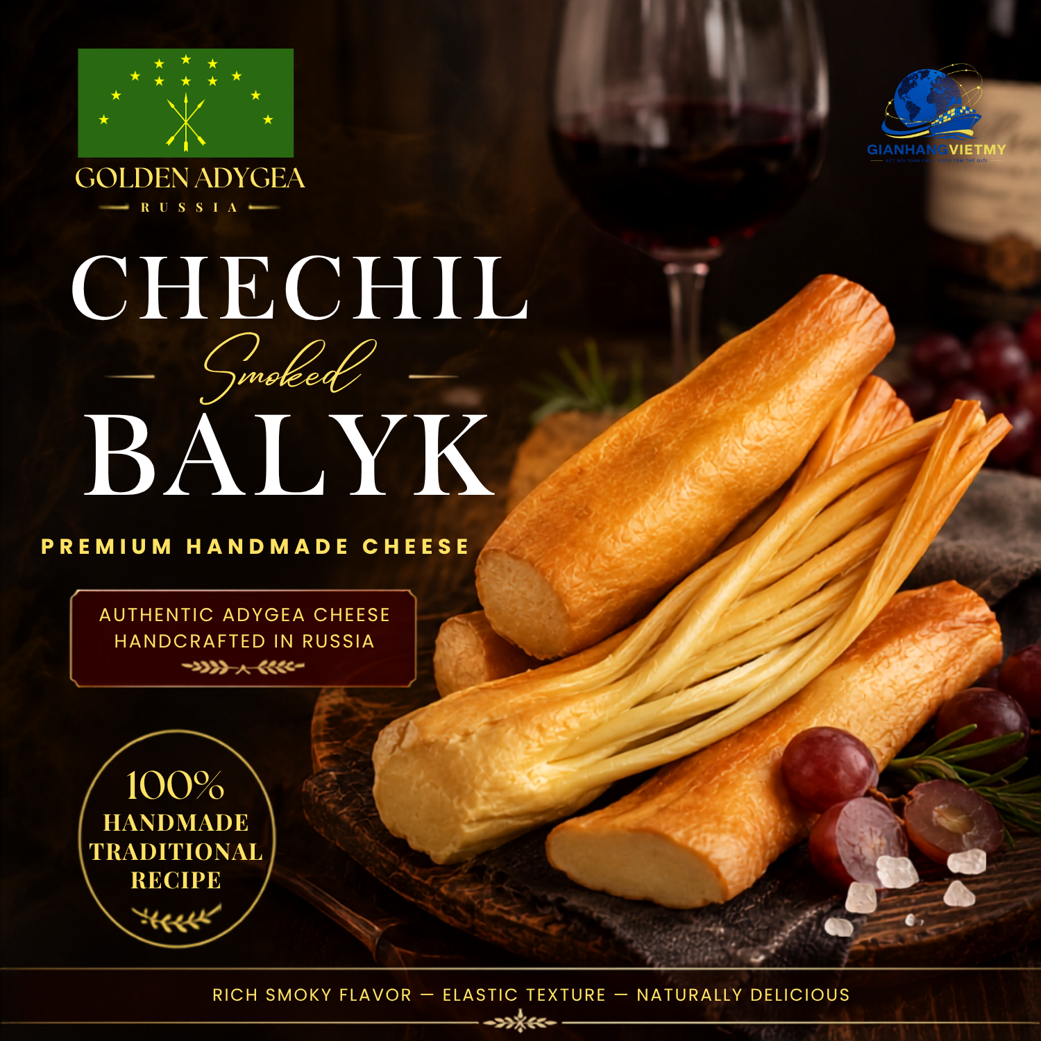 Phô mai Chechil hun khói “BALYK” - 1kg